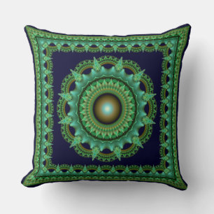Coussin Ornement étoilé fractal envoûtant