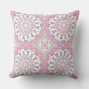 Coussin Ornement multicolore mandala kaléidoscope