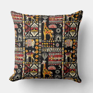 Coussin Ornement traditionnel ethnique africain, patte tri