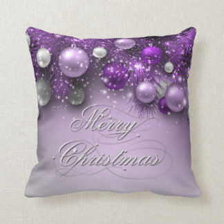 Coussin Ornements de Noël - Purples
