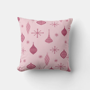 Coussin Ornements de Noël rétro Rouge