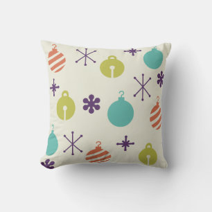 Coussin Ornements de Noël rétro Snowflakes