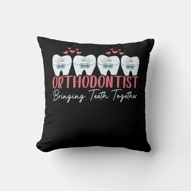 Coussin Orthodontiste qui rassemble les dents (Recto)