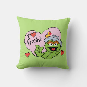 Coussin Oscar "J'adore les ordures" Valentin