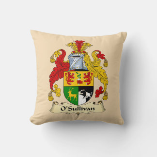 Coussin O'Sullivan Family Coat of Arms Throw Pillow