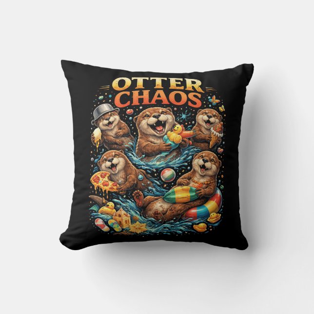 Coussin Otter Chaos (Recto)