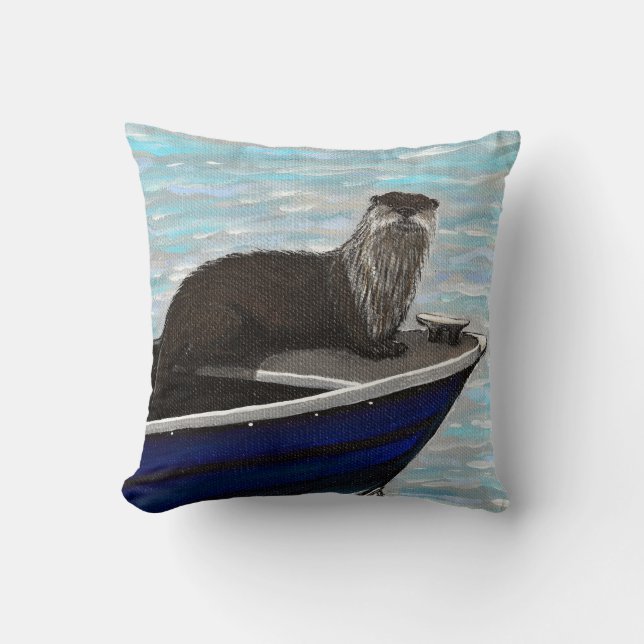 Coussin Otter dans une peinture de bateau (Recto)
