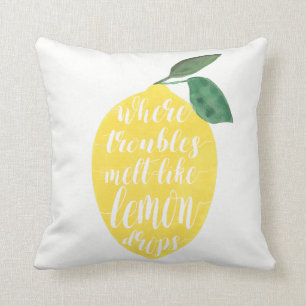 Coussin Où Les Problèmes Fondent Comme Le Citron Lève L'Or