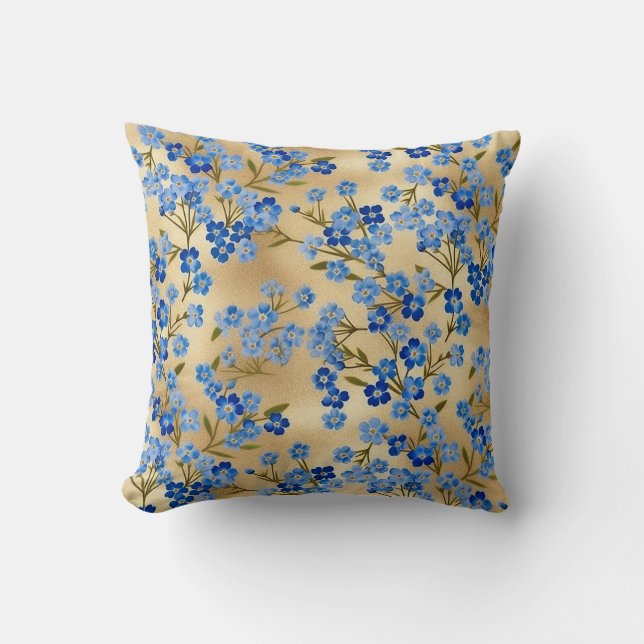 Coussin Oublie-moi-pas le chiyogami (Recto)