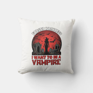 Coussin Oublier Princesse Veut être Vampire Halloween_1