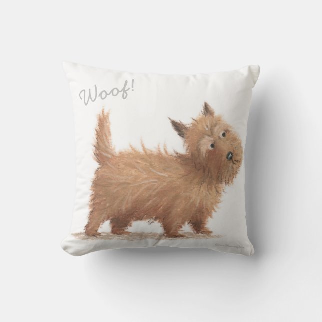 Coussin  Ouf ! Cushion - Chien écossais / Cairn Terrier (Recto)