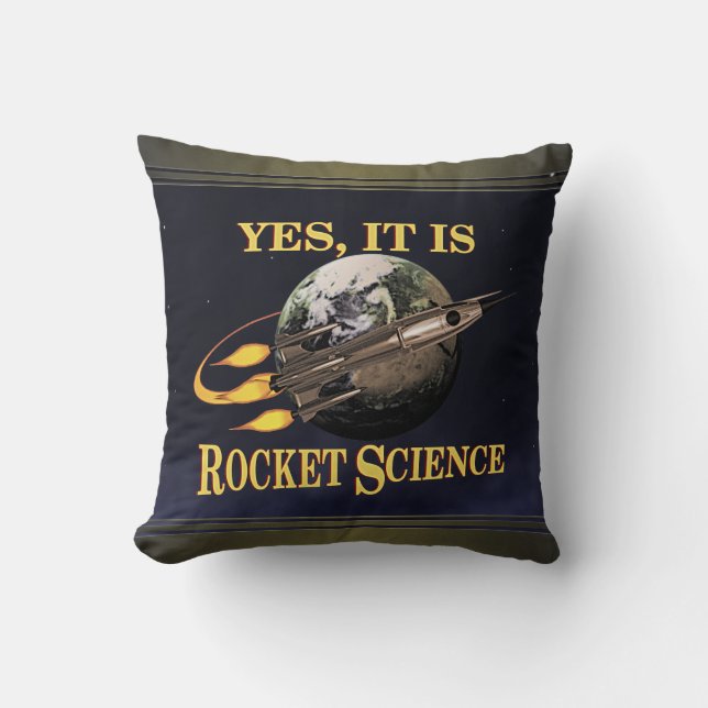 Coussin Oui, c'est des études spatiales (Recto)