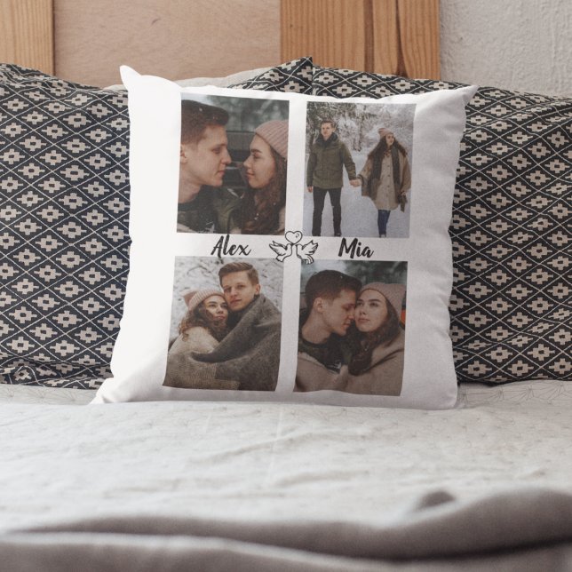 Coussin Our Love Story – Couple Photo Throw Pillow (Créateur téléchargé)
