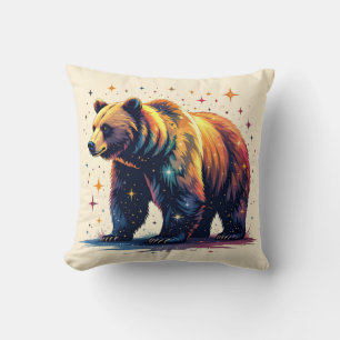 Coussin Ours aux étoiles