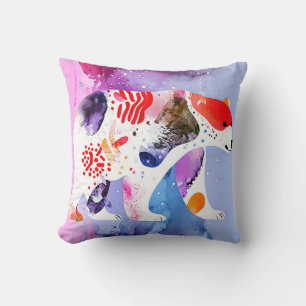 Coussin Ours céleste avec un sourire         