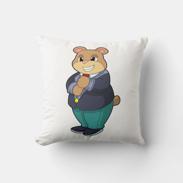 Coussin Ours comme chambre avec costume (Recto)