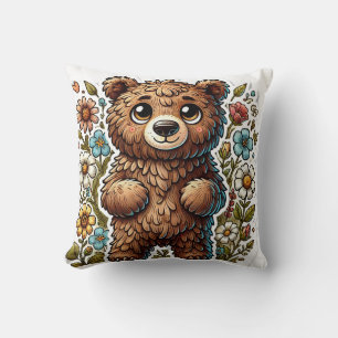Coussin Ours de dessin animé mignon