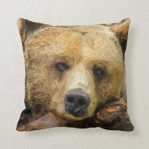 Coussin Ours gris paresseux