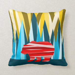 Coussin Ours Grizzli Dans Les Montagnes Motif coloré