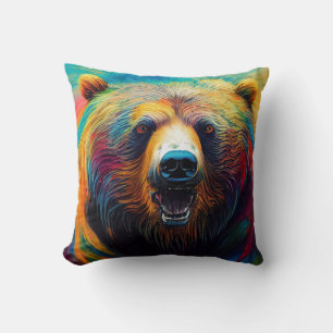 Coussin Ours Grizzly Animal Discovery Aventure Nature Pla
