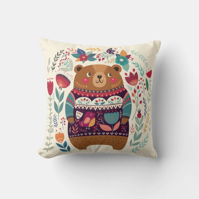 Coussin Ours Mignon (Recto)