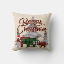 Ours Plaid de Buffalo rustique Berry Noël