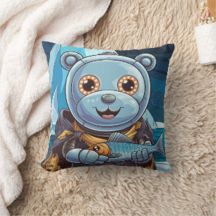 Coussin ours polaire robot
