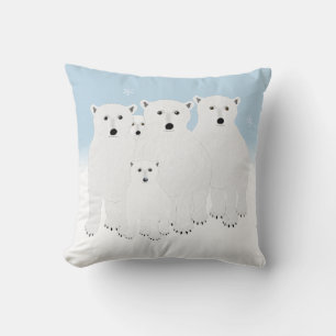 Coussin Ours polaires Lancer l'oreiller