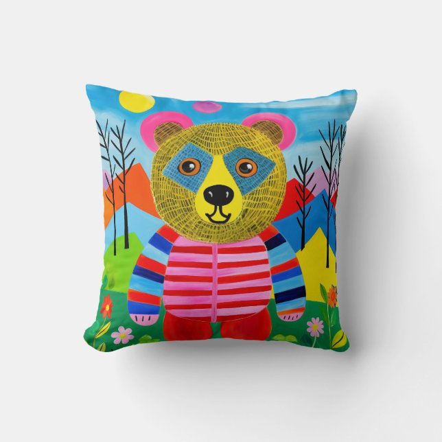 Coussin Ours Rainbow Explorer (Recto)