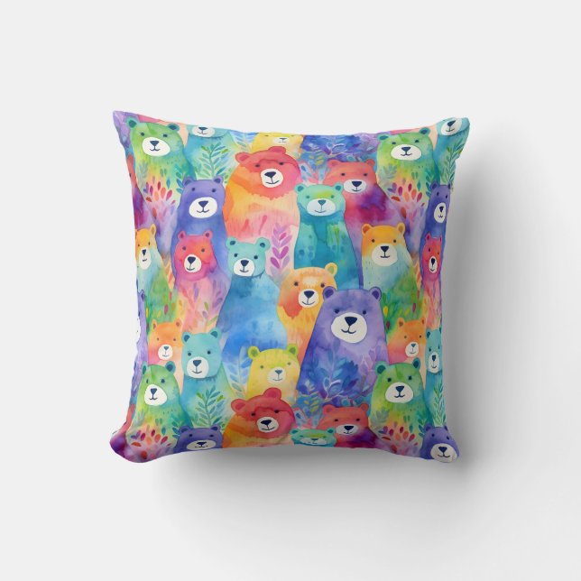 Coussin Ours vibrants (Recto)