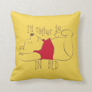Coussin Ourson  Je préfère être au lit