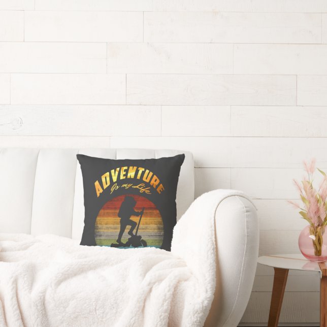 Coussin Outdoor Adventure est ma vie (Canapé)