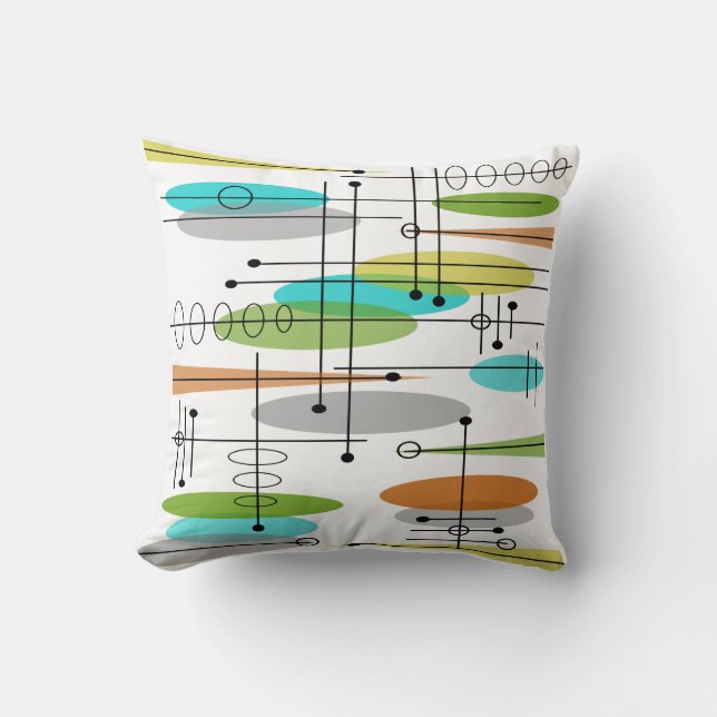 Coussin Ovales du milieu du siècle  (Recto)