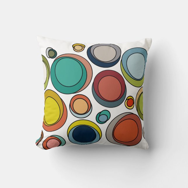 Coussin Ovales modernes du milieu du siècle (Recto)