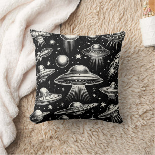 Coussin OVNI et soucoupes volantes Sci Fi Jetez l'oreiller