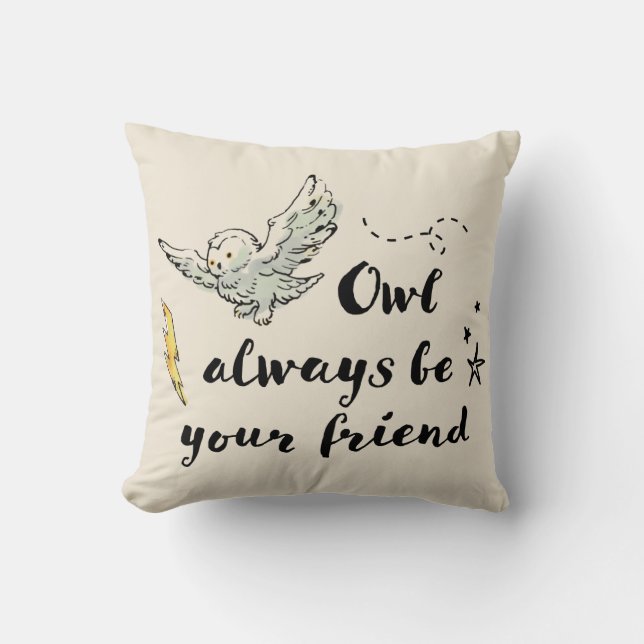 Coussin Owl Soyez Toujours Votre Ami (Recto)