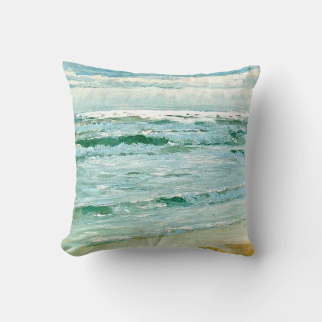 Coussin P.S. Kroyer - Mer à Skagen, peinture scandinave (Recto)