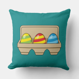 Coussin Pack de caricatures colorées OEufs de Pâques