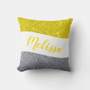 Coussin Pailleté bicolore personnalisé