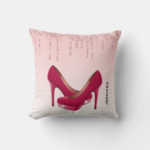 Coussin Paillettes Pink Dripping