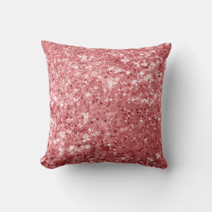 Coussin Paillettes Roses Brillantes Glamour