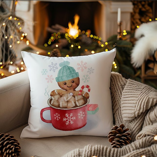 Coussin Pain d'épices Cookie Chocolat chaud Noël Jeu P (Créateur téléchargé)