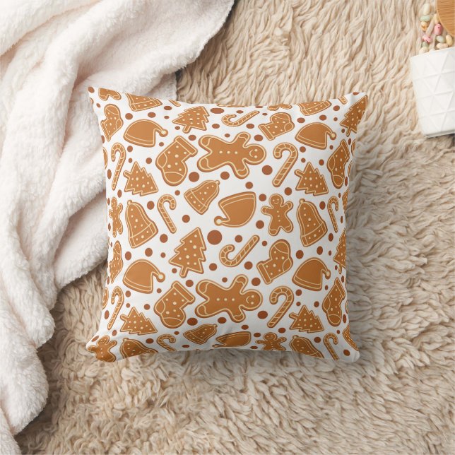 Coussin Pain d'épices Noël Cosy White Home Cadeau (Couverture)