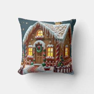 Coussin Pain d'épices personnalisé Maison jeter l'oreiller