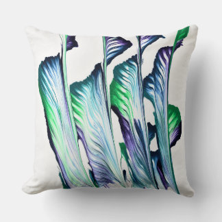 Coussin Pain Remover 1 Purple Green Abstract Accent Pillow