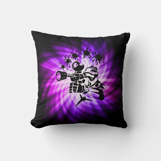 Coussin Paintball pourpre frais (Recto)