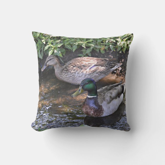 Coussin Paires de canards joints de Mallard (Recto)