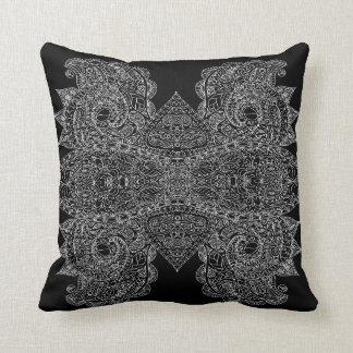 Coussin Paisley noir et blanc
