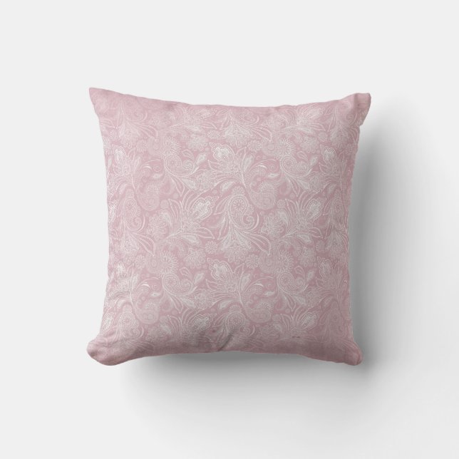 Coussin Paisley rose vintage (Recto)