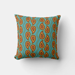 Coussin Paisley Texture ornementale : Élégance indienne.